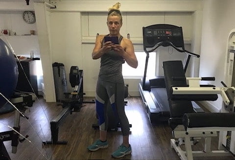 Harriet Goslett in the gym